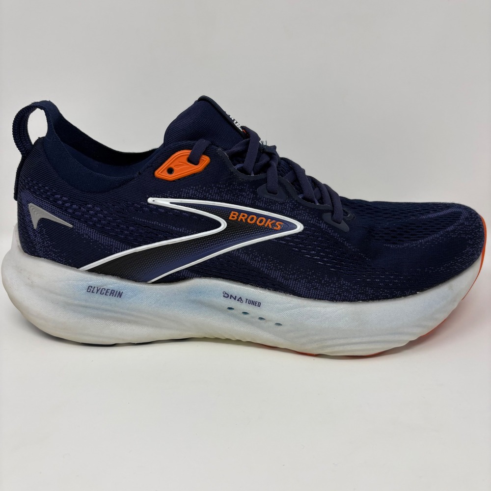 Brooks Glycerin 22 Mens Size 10 Navy Blue Orange Running Shoes (1104451D494)